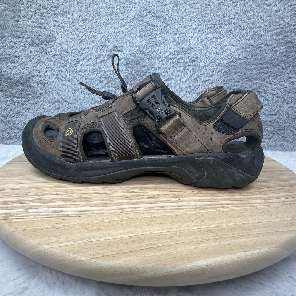 Teva Omnium 2 Leather Sandals Trail‎ Shoes Turkish Coffee Mens Size 10